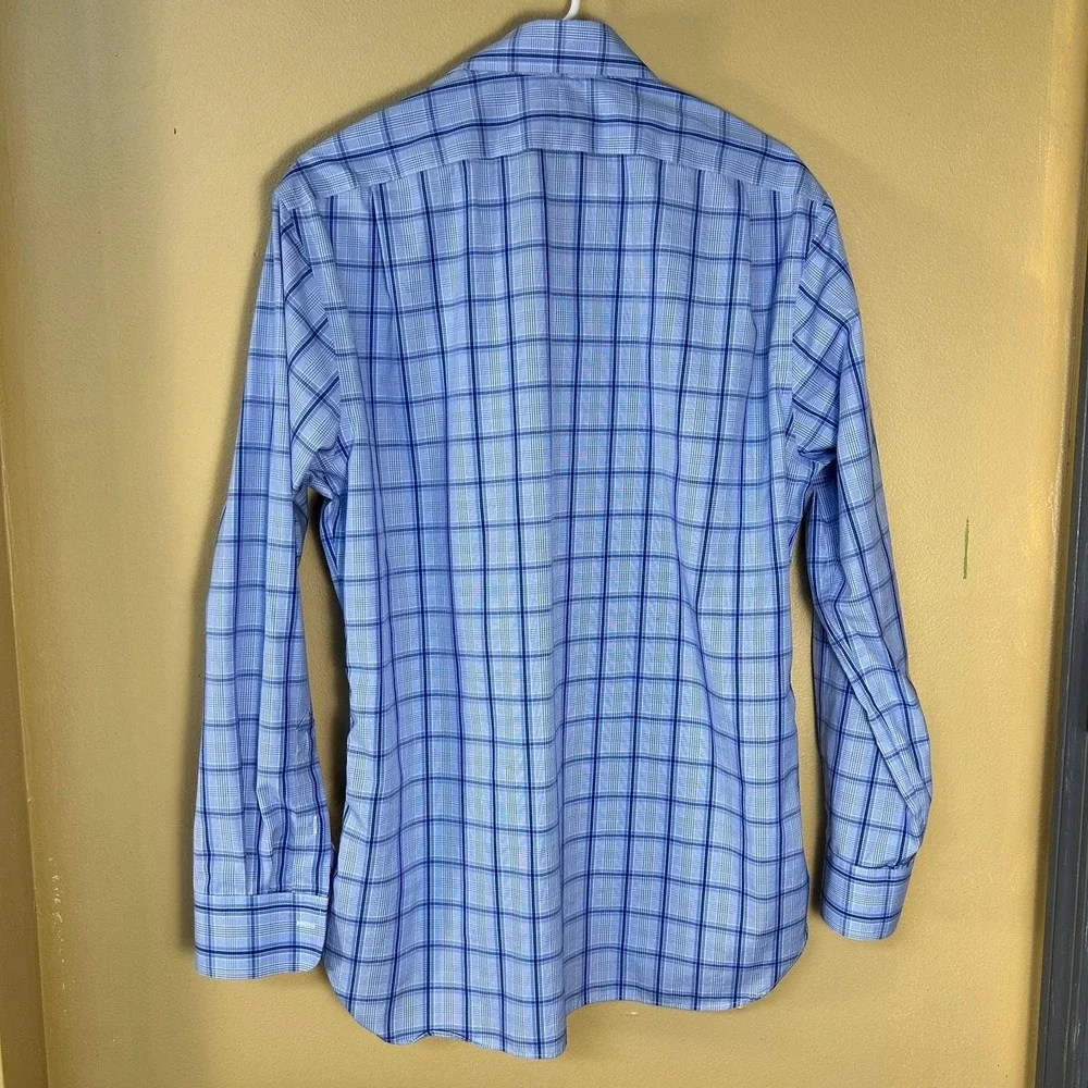 Polo Ralph‎ Lauren Slim Fit Easy Care Plaid Check Dress Shirt Men - Picture 3 of 5